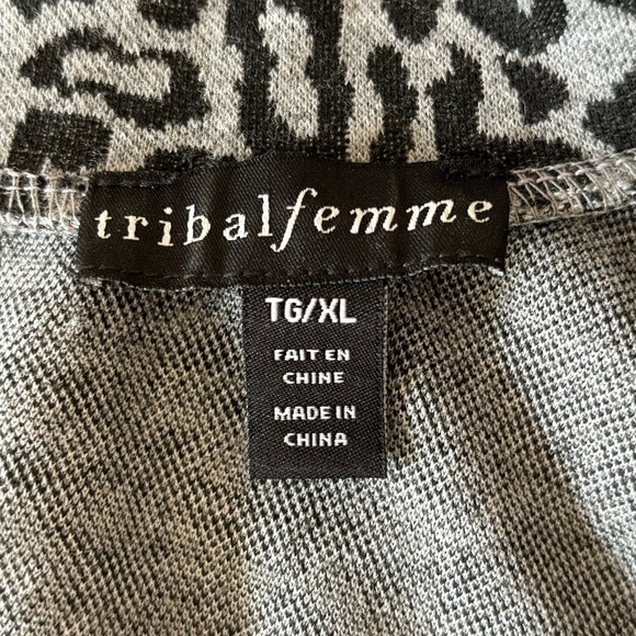 Tribal femme animal print dress grey and black size XL - Picture 12 of 14